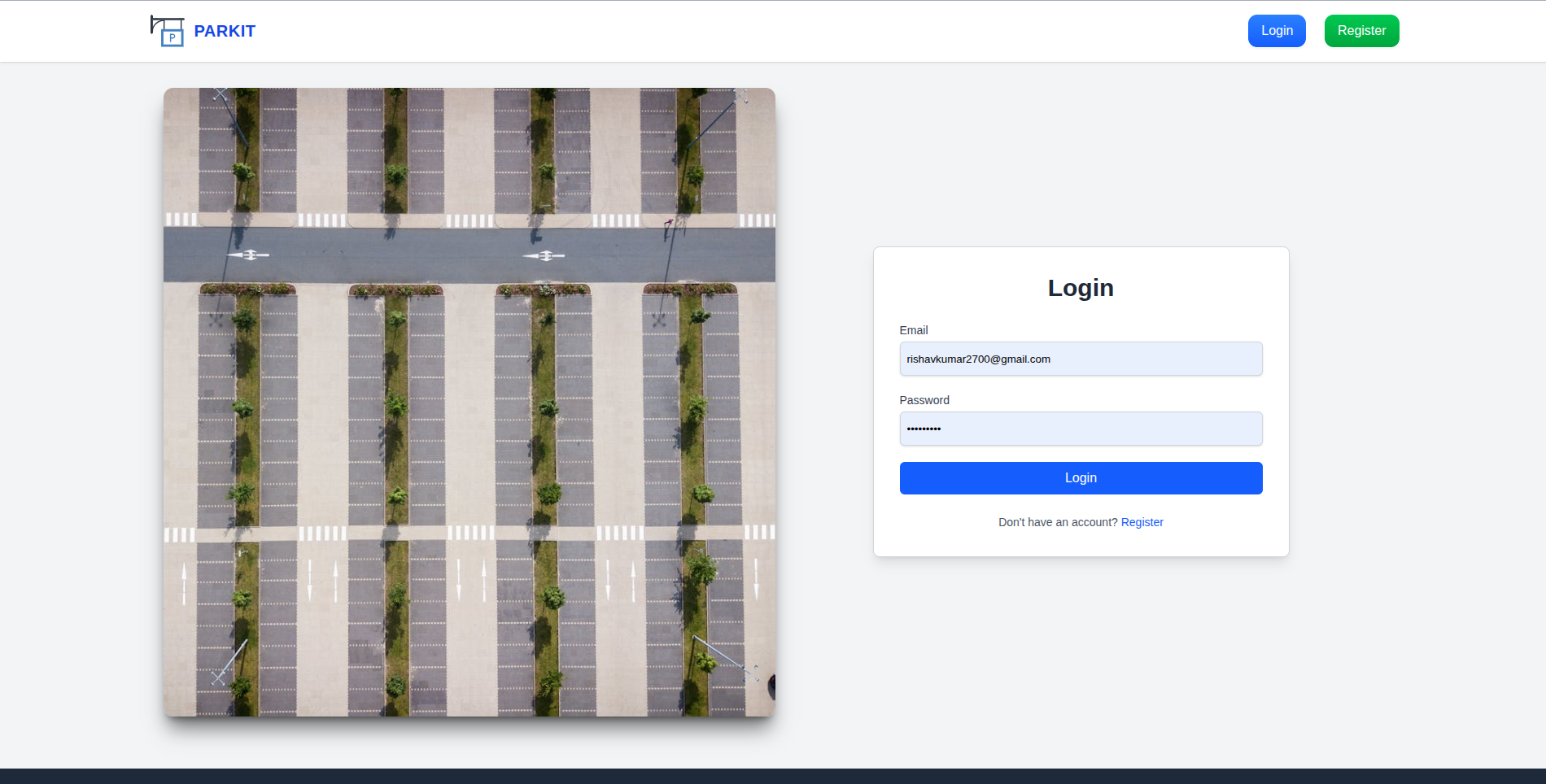 screenshot of app